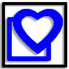 Crop blue heart